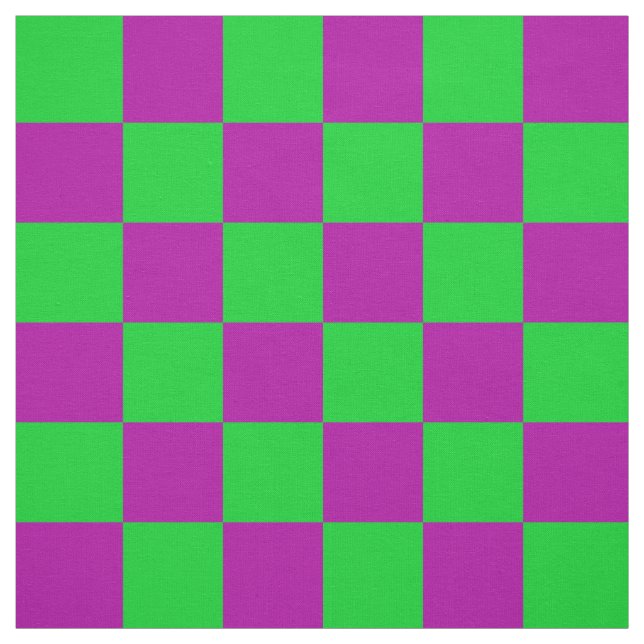 Tissu Motif de vérification À damiers vert pourpre (Échantillon)