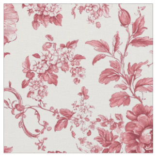 Tissu Motif de vigne florale rose profond