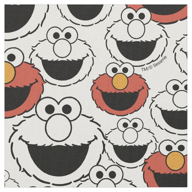 Tissu Motif de visage pop couleur d'Elmo (Fermer)