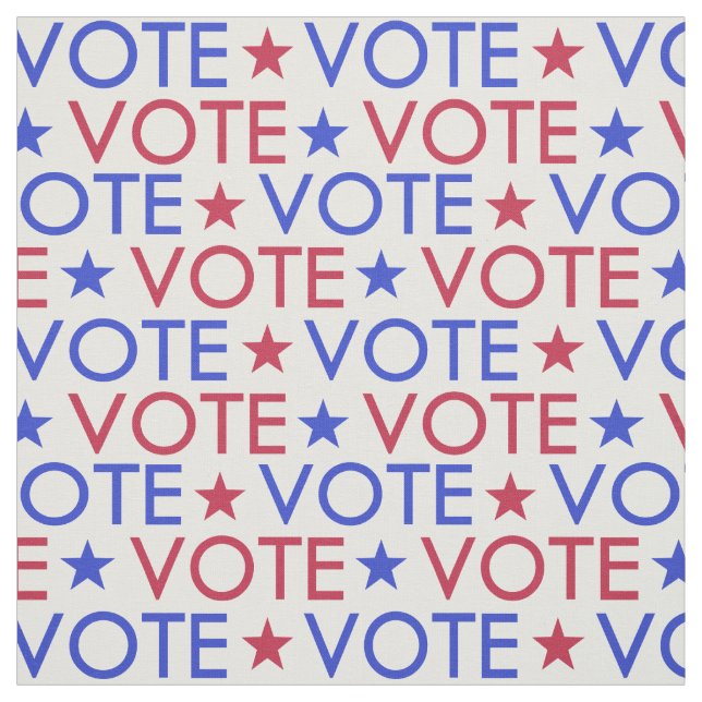 Tissu Motif de vote Red White Blue Star (Échantillon)