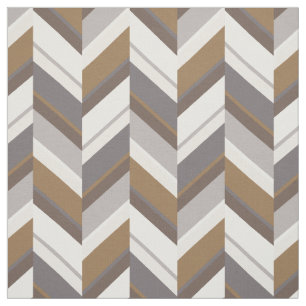 Tissu Motif de zigzag géométrique gris-gris neutre chic