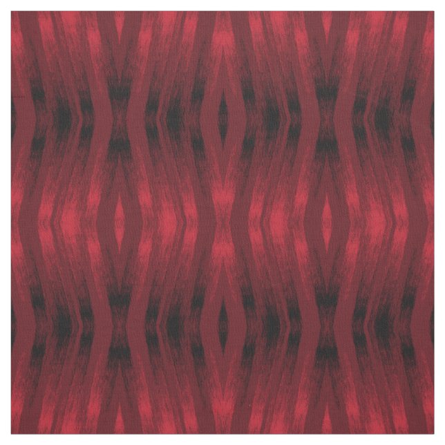 Tissu Motif de zigzag ikat rouge et noir. (Échantillon)