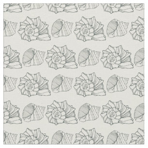 Tissu Motif décoratif de coquilles
