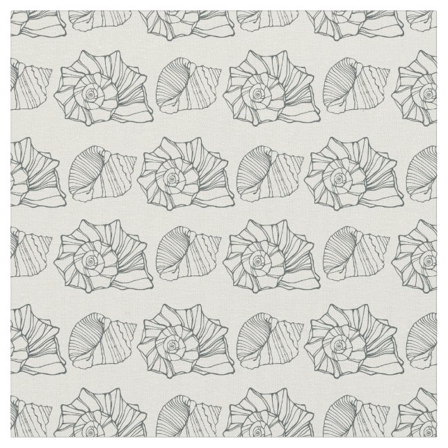 Tissu Motif décoratif de coquilles (Fermer)