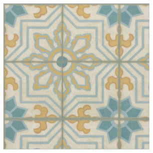 Tissu Motif décoratif de tuile de Vieux Monde