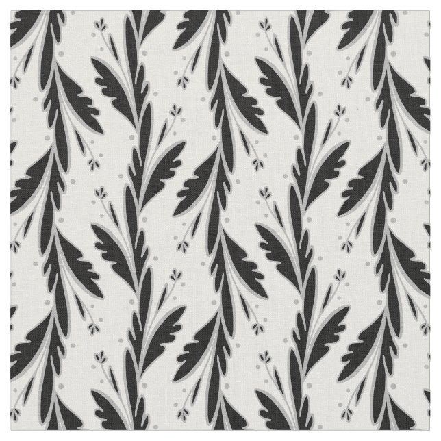 Tissu Motif décoratif Vignes Noires (Fermer)