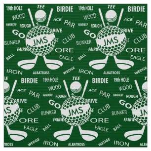 Tissu Motif décoré d'un monogramme pour le golfeur
