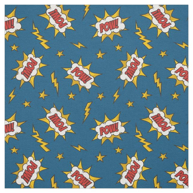 Tissu Motif d'effet sonore de bande dessinée (Échantillon)
