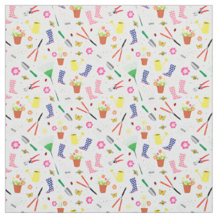 Tissu Motif d'éléments de jardin