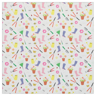 Tissu Motif d'éléments de jardin