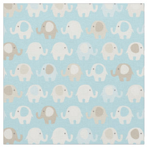 Tissu Motif d'éléphant de bleus layette