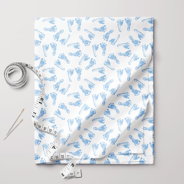 Tissu Motif d'empreinte Bébé Bleu (Créateur téléchargé)