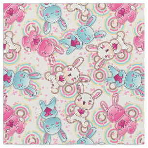 Tissu Motif d'enfant de Kawaii avec des griffonnages