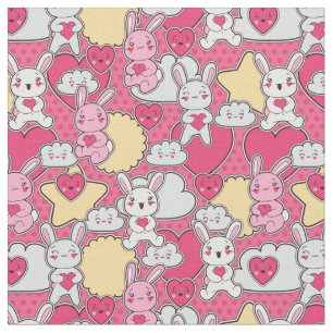 Tissu Motif d'enfant de Kawaii avec les griffonnages