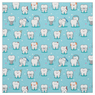 Tissu Motif dentaire mignon