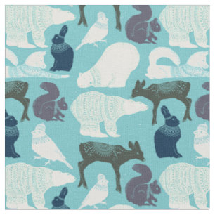 Tissu Motif des animaux de forêt mignons