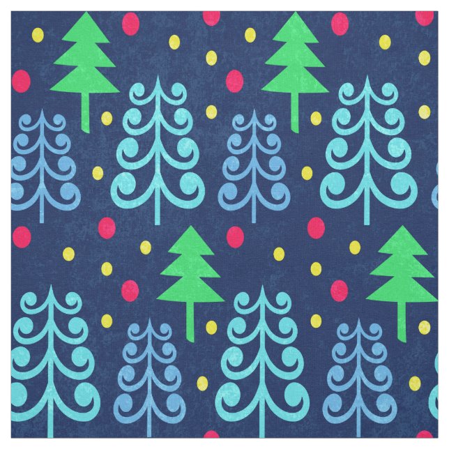 Tissu Motif des arbres de Noël (Échantillon)