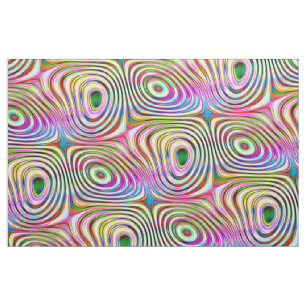 Tissu Motif des Carrés de ronde Trippy Rainbow Colours