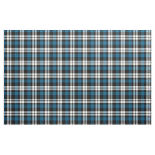 Tissu Motif des Carrés de tarte blanc bleu Turquoise