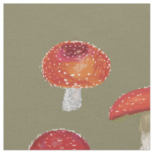 Tissu Motif des champignons