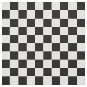 Tissu Motif des chèques de À damiers blanc noir chic e
