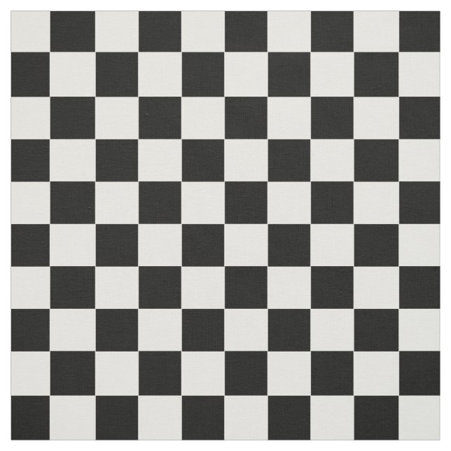 Tissu Motif des chèques de À damiers blanc noir chic et  (Échantillon)