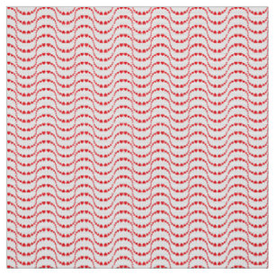 Tissu Motif des Coeurs Vaves en rouge