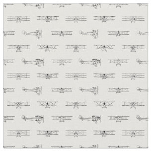 Tissu Motif des diagrammes d'avions Vintages