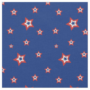 Tissu Motif des étoiles rouges, blanches et bleues