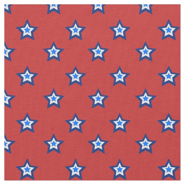 Tissu Motif des étoiles rouges, blanches et bleues (Fermer)