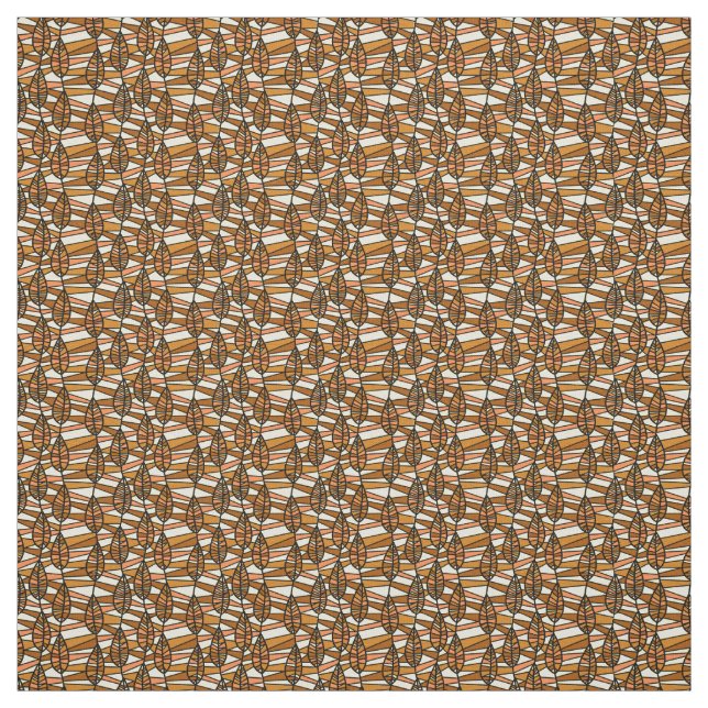 Tissu Motif Des Feuilles Automnes (Échantillon)
