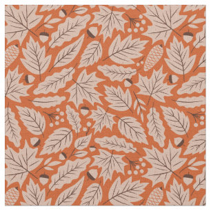 Tissu Motif des feuilles d'automne et des araignées oran