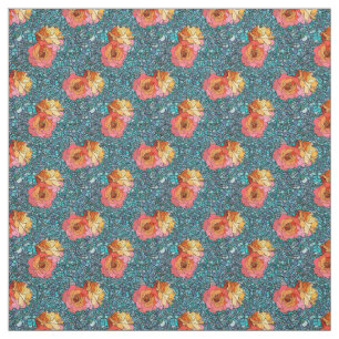Tissu Motif Des Fleurs Roses Contre L'Arrière - plan De 