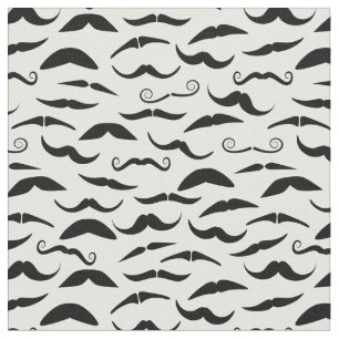 Tissu Motif des moustaches noires mixtes