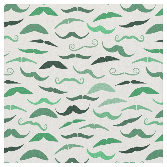 Tissu Motif des moustaches vertes mixtes (Fermer)
