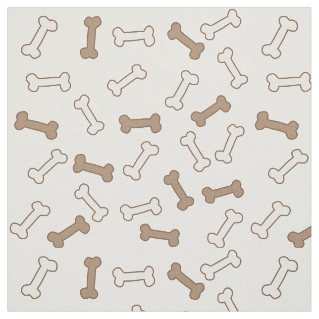 Tissu motif des os de chien (Échantillon)