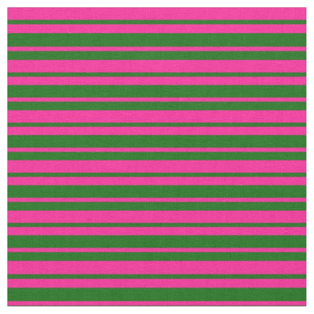 Tissu Motif des rayures roses profondes et vertes foncée (Fermer)
