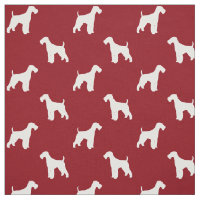 Motif des silhouettes d'Airedale Terrier rouge et 