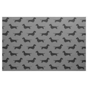Tissu Motif des silhouettes de chien de Dachshund