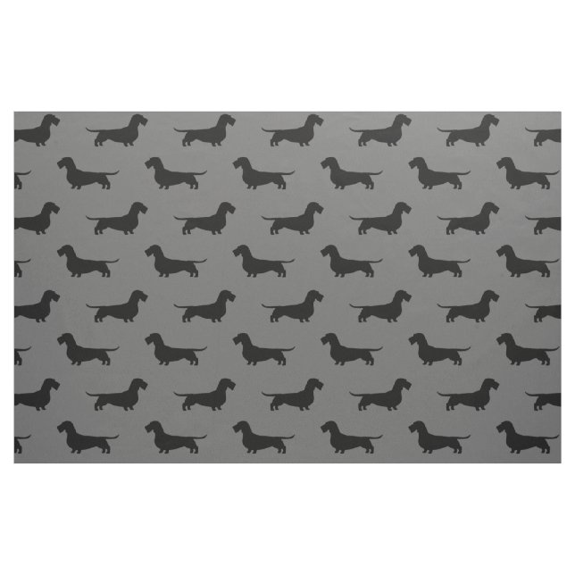 Tissu Motif des silhouettes de chien de Dachshund (Fat Quarter)