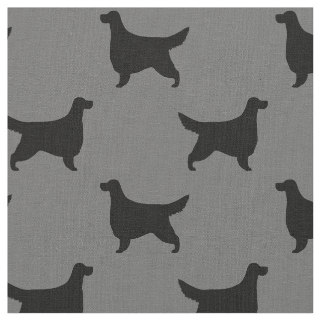 Tissu Motif des silhouettes de chien de Gordon Setter (Fermer)