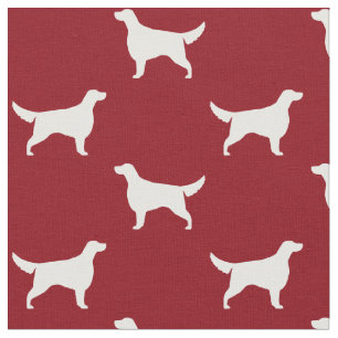 Tissu Motif des silhouettes de chien de Setter irlandais