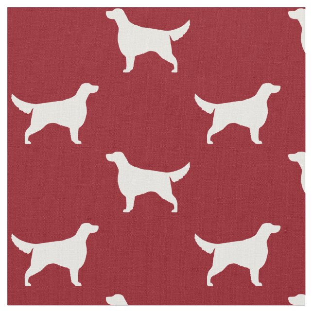 Tissu Motif des silhouettes de chien de Setter irlandais (Fermer)