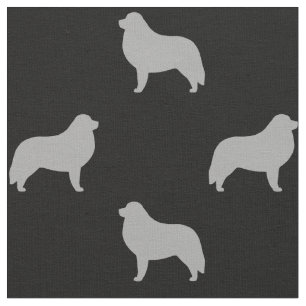 Tissu Motif des silhouettes de race de chien des Grands 