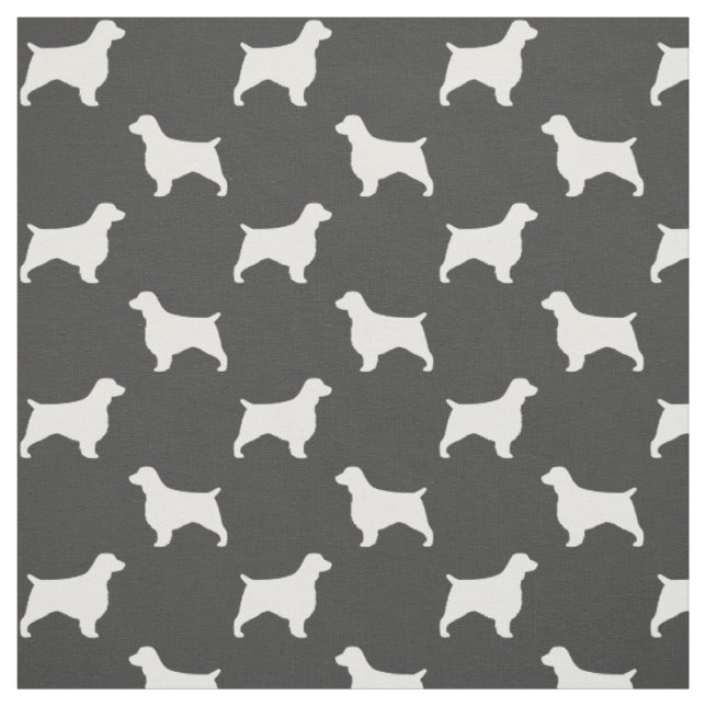 Tissu Motif des silhouettes espagnoles de Welsh Springer (Échantillon)