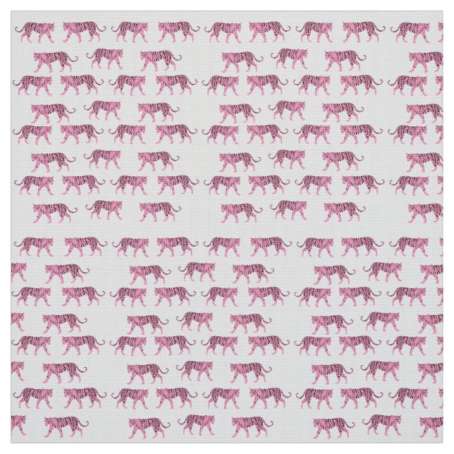 Tissu Motif des tigres roses (Échantillon)
