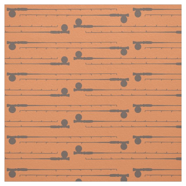 Tissu Motif des trappes de pêche Brown (Échantillon)