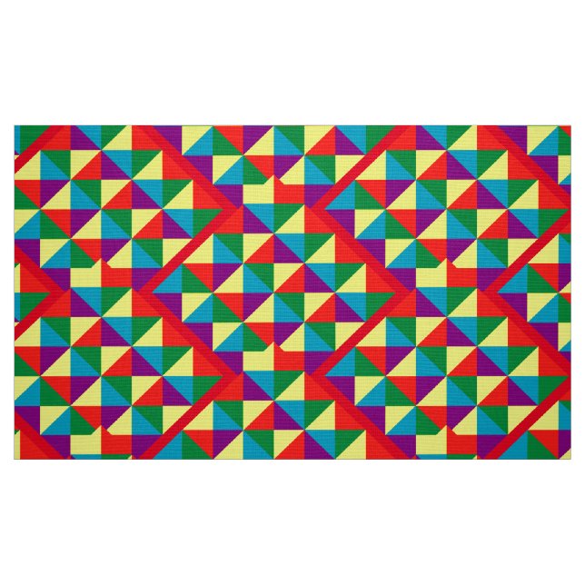 Tissu Motif des triangles couleur (Fat Quarter)