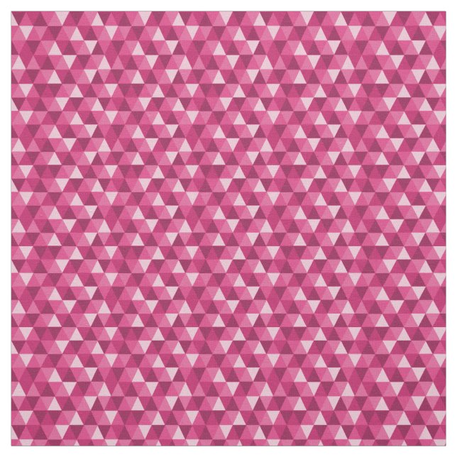 Tissu Motif des triangles géométriques roses (Échantillon)