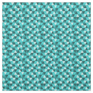 Tissu Motif des triangles géométriques turquoises